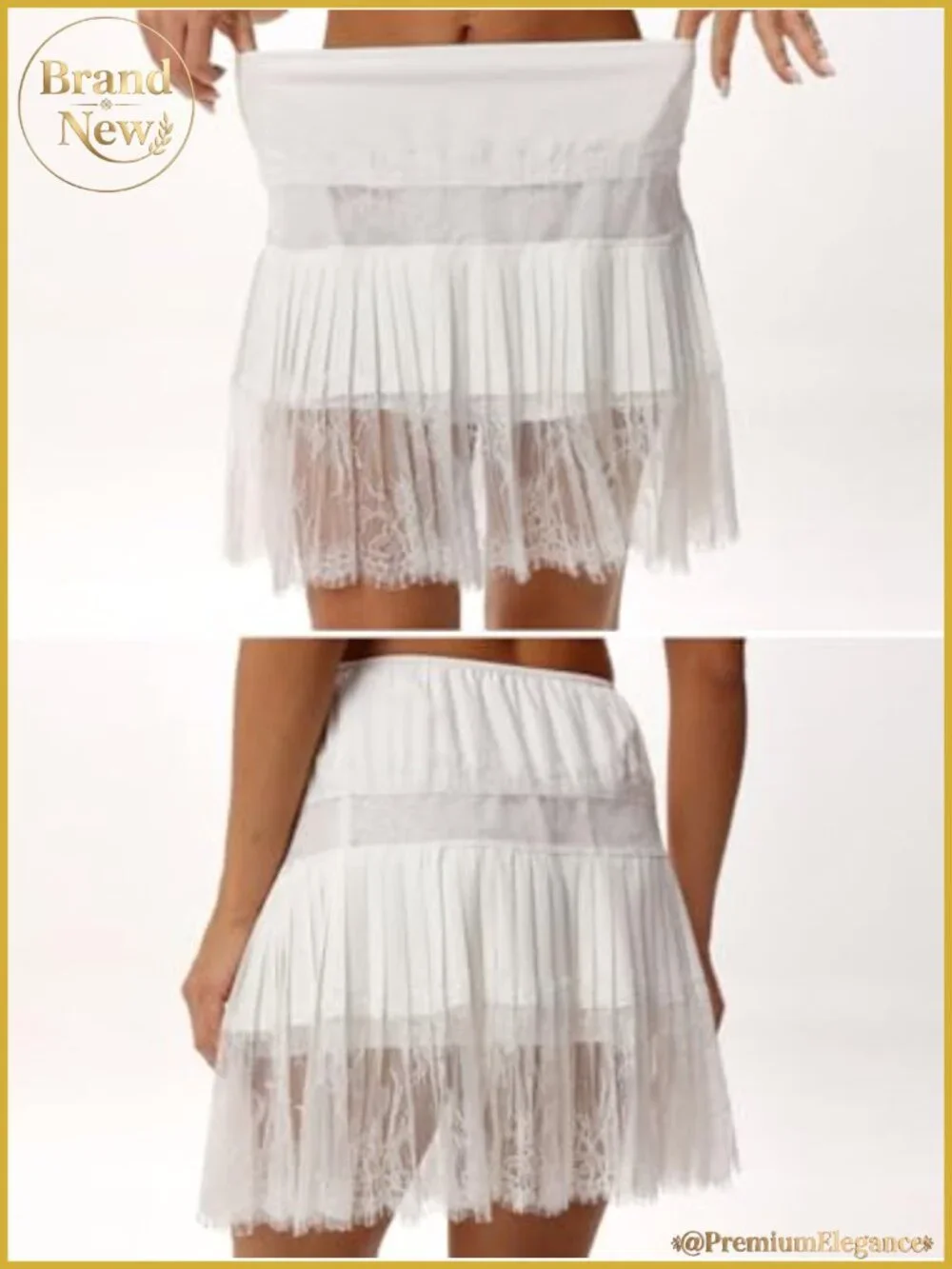 Lace Shirt Extender Women Plus Size Underskirt Half Slip Mini Skirts